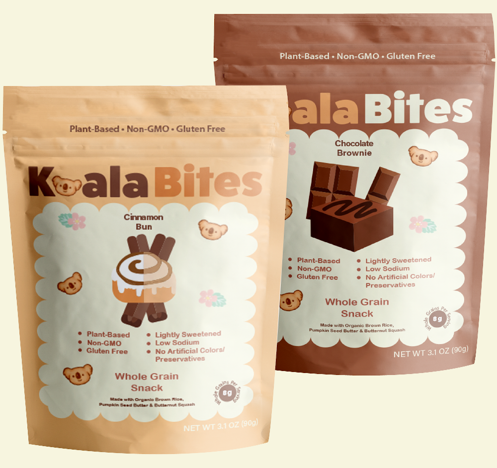 Image of cinnamon, vanilla, and chocolate Koala Bites Packages